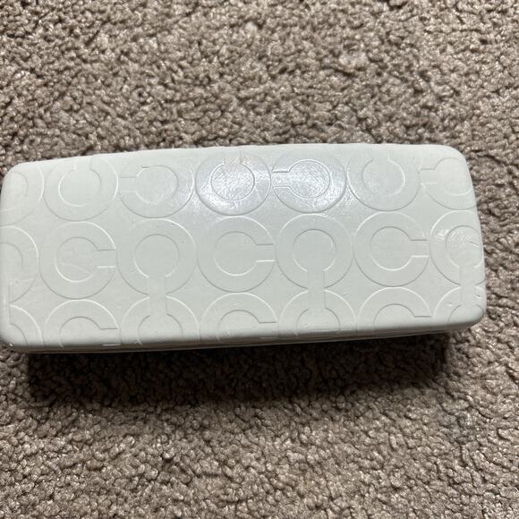 Coach Accessories - Coach Eye Glass Case ONLY Hard Hinged White Clam Shell With Logo